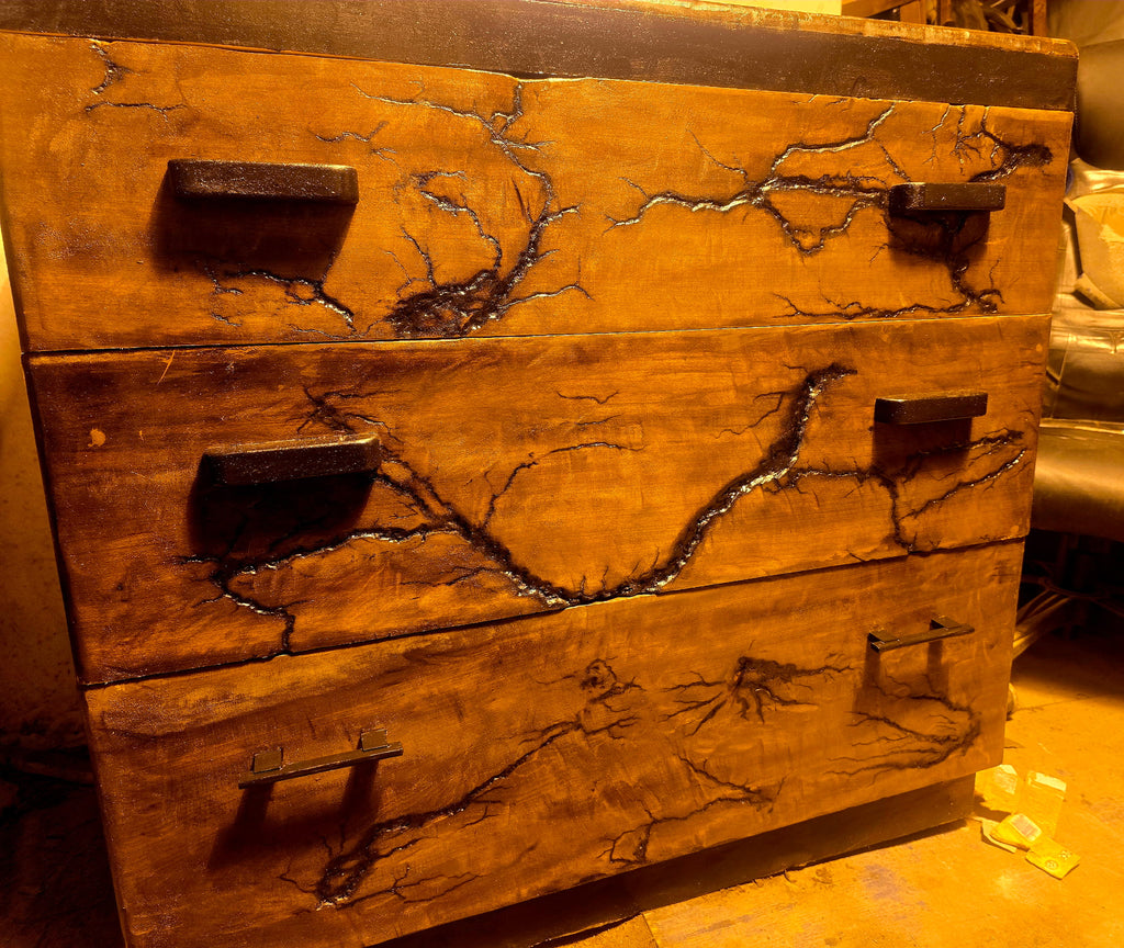 Fractal burnt dresser