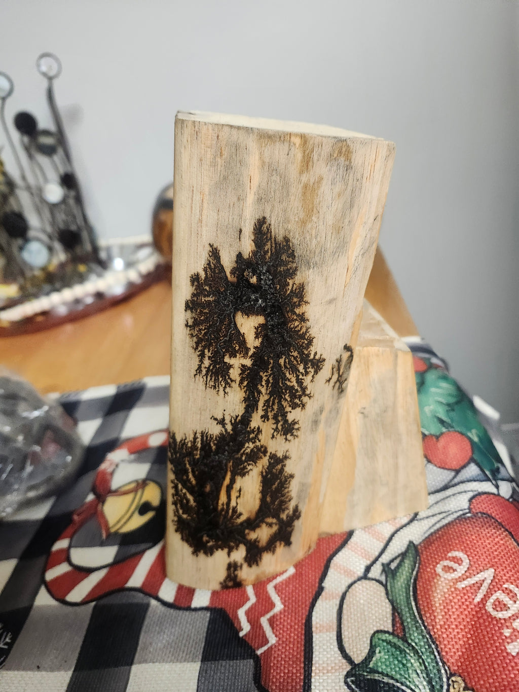 Knife block maple custom burnt