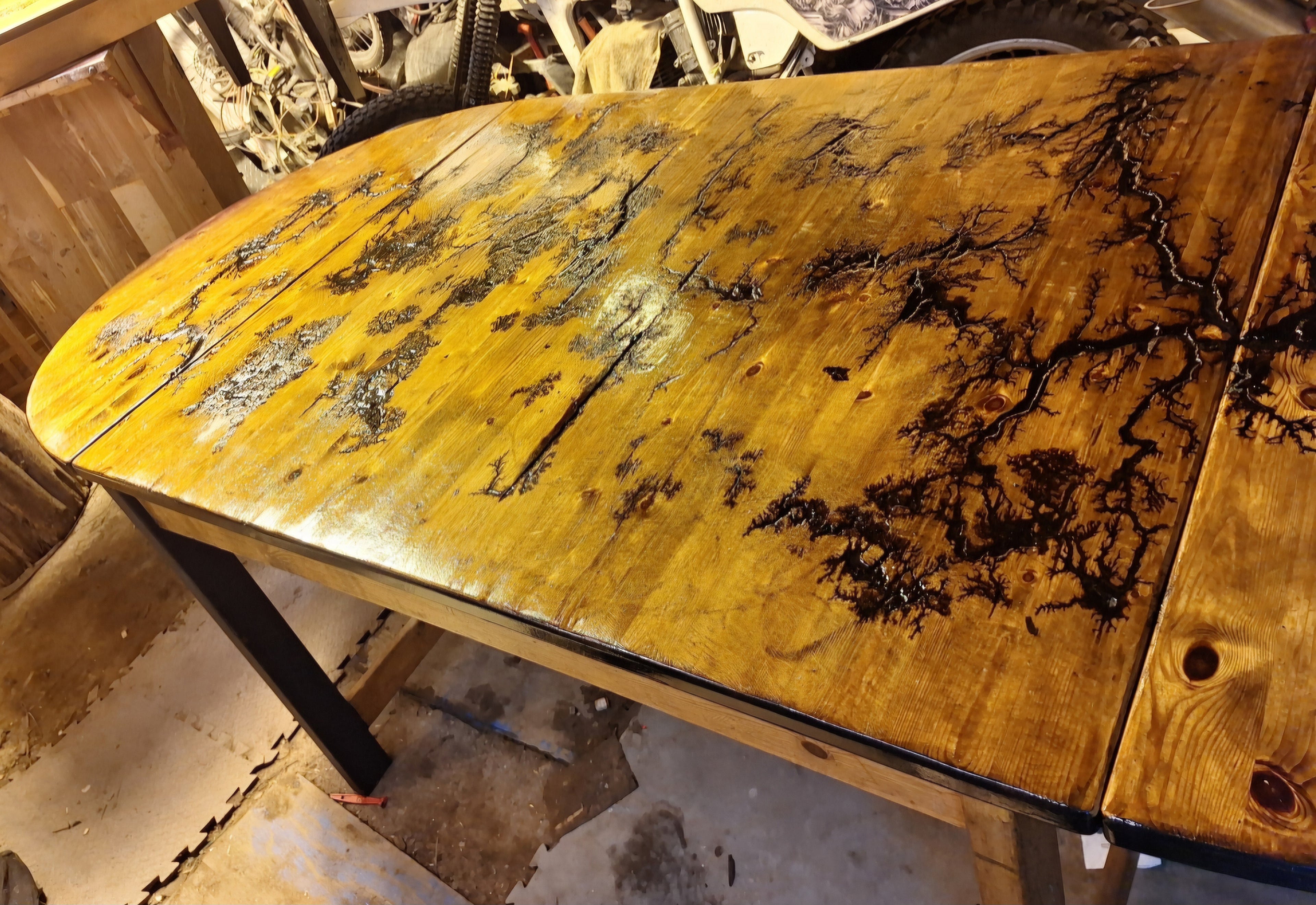 Custom Fractal-burnt table