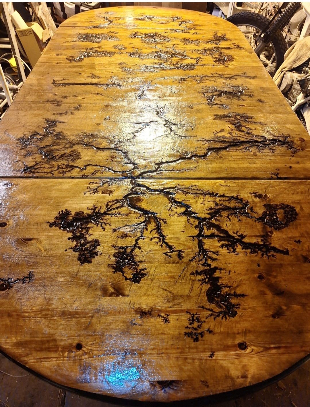 Custom Fractal-burnt table
